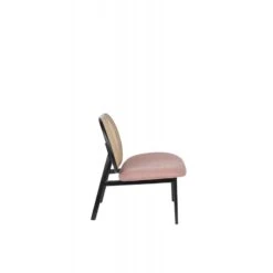 Fauteuil Lounge SPIKE En Canne De Rotin Et Assise En Tissu - Zuiver -Magasin À Domicile fauteuil lounge spike en canne de rotin et assise en tissu zuiver 4