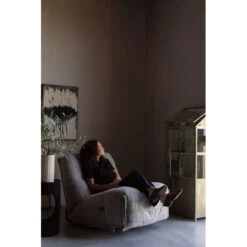 Fauteuil Relax Tissu HAMILTON Inclinable - Dutchbone -Magasin À Domicile fauteuil relax tissu hamilton inclinable dutchbone 2