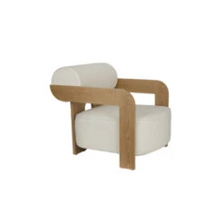 Fauteuil Tissu Et Bois Oolong | Zuiver