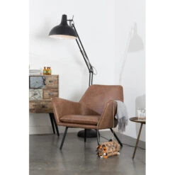 Fauteuil Vintage Bon Simili Cuir Antique -Magasin À Domicile fauteuil vintage bon simili cuir antique 10