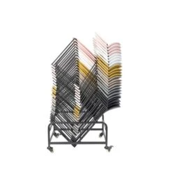 Fauteuils Stacks à Pieds Luges - Lot De 4 -Magasin À Domicile fauteuils stacks a pieds luges lot de 4 14