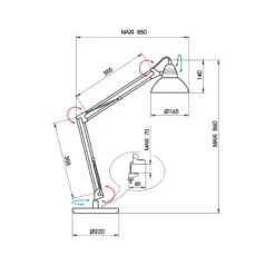 Grande Lampe à Poser Articulée Architecte LD95 Aluminor -Magasin À Domicile grande lampe a poser articulee architecte ld95 aluminor 2