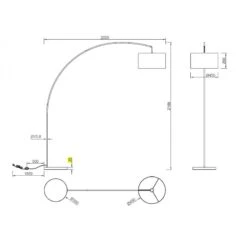 Trio Lampadaire En Arc Design MANSUR 11 Trio Lampadaire En Arc Design MANSUR -Magasin À Domicile lampadaire arc design mansur 4