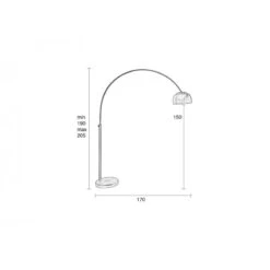 Zuiver Lampadaire Design En Arc Metal BOW XXL 204cm - Boite à Design -Magasin À Domicile lampadaire design en arc metal bow xxl 204cm boite a design 5