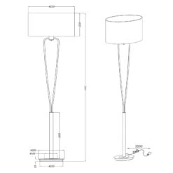 Lampadaire Design Trio - PARIS II -Magasin À Domicile lampadaire design trio paris ii 2