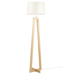 Lampadaire En Bois SACHA LS Scandinave Par Aluminor