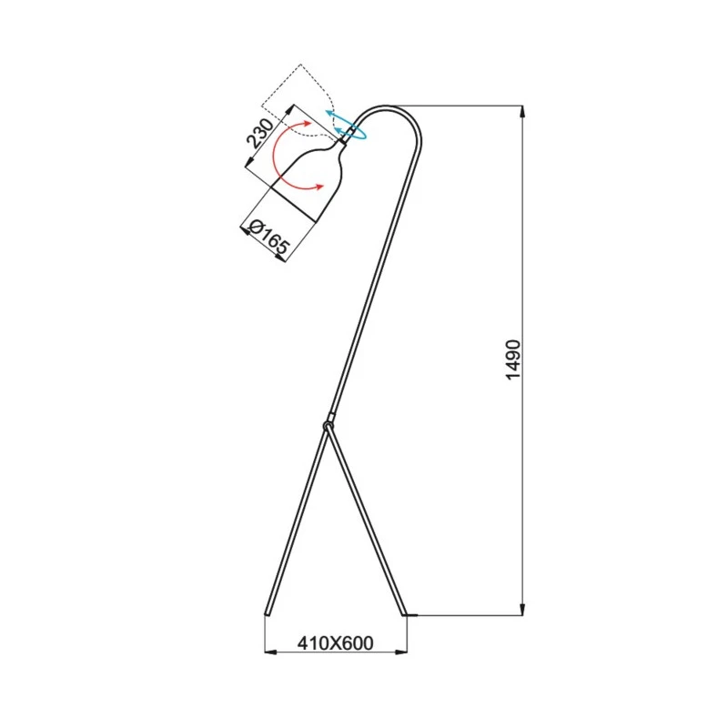 Lampadaire FIFTY Ls Au Look Année 50 Aluminor 5 Lampadaire FIFTY Ls Au Look Année 50 Aluminor – Image 3