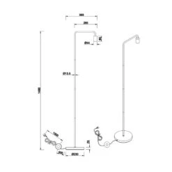 Trio Lampadaire Industriel En Métal DIALLO -Magasin À Domicile lampadaire industriel en metal diallo 4