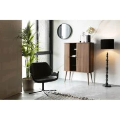 Lampadaire Noir à Abat-jour Totem Desk - Zuiver -Magasin À Domicile lampadaire noir a abat jour totem desk zuiver 5