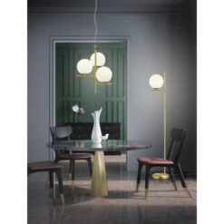 Trio Lampadaire PURE Rétro En Métal Et Verre -Magasin À Domicile lampadaire pure retro metal verre 1