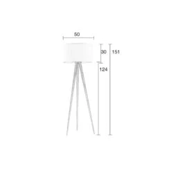 Lampadaire TRIPOD WOOD Trepied En Bois - Design Zuiver -Magasin À Domicile lampadaire tripod wood trepied en bois design zuiver 6