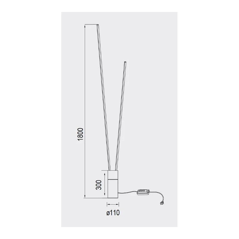 Lampadaire VERTICAL En Led Intégrée 44W Avec Variateur - Mantra 6 Lampadaire VERTICAL En Led Intégrée 44W Avec Variateur - Mantra – Image 4
