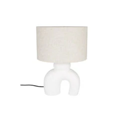 Zuiver Lampe à Poser En Céramique Abat-jour Lin - BIBI