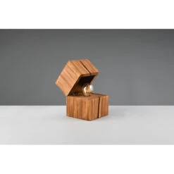 Trio Lampe à Poser En Bois - TRESOR -Magasin À Domicile lampe a poser en bois tresor 2