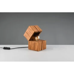 Trio Lampe à Poser En Bois - TRESOR -Magasin À Domicile lampe a poser en bois tresor 4