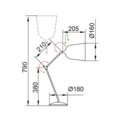 Lampe à Poser Mekano Lt Design Aluminor -Magasin À Domicile lampe a poser mekano lt design aluminor 3