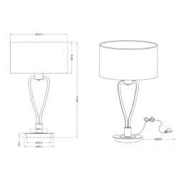 Trio Lampe à Poser En Métal Abat-jour Tissu - PARIS II -Magasin À Domicile lampe a poser metal abat jour tissu paris ii 2