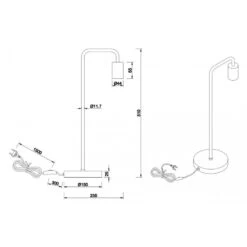 Trio Lampe à Poser Nue En Métal DIALLO -Magasin À Domicile lampe a poser nue en metal diallo 4