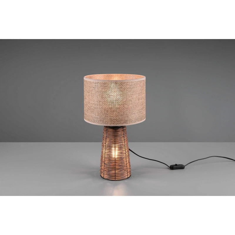 Trio Lampe à Poser STRAW Double éclairage En Rotin 6 Trio Lampe à Poser STRAW Double éclairage En Rotin – Image 4