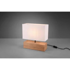 Trio Lampe à Poser WOODY Rectangle Bois Abat-jour Tissu 10 Trio Lampe à Poser WOODY Rectangle Bois Abat-jour Tissu -Magasin À Domicile lampe a poser woody rectangle bois abat jour tissu 1