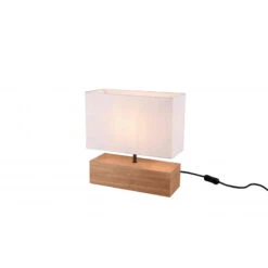 Trio Lampe à Poser WOODY Rectangle Bois Abat-jour Tissu 13 Trio Lampe à Poser WOODY Rectangle Bois Abat-jour Tissu -Magasin À Domicile lampe a poser woody rectangle bois abat jour tissu 4