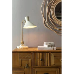 Lampe De Bureau Vintage Ivoire GAIA - Dutchbone -Magasin À Domicile lampe de bureau vintage ivoire gaia dutchbone 1