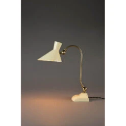 Lampe De Bureau Vintage Ivoire GAIA - Dutchbone -Magasin À Domicile lampe de bureau vintage ivoire gaia dutchbone 2