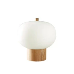 Lampe De Table En Bois Et Verre Ilargi 24 Cm - Leds C4