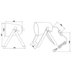 Trio Lampe De Table Industrielle Marc -Magasin À Domicile lampe de table industrielle marc 2