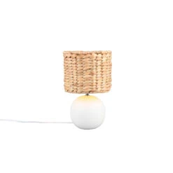 Trio Lampe à Poser 29 Cm Abat-jour En Algue Marine - VINA -Magasin À Domicile lampe poser 29 cm abat jour algue marine vina 3