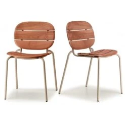 Lot 2 Chaises Extérieurs SI-SI Bois