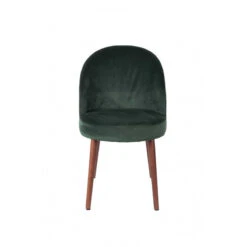 Lot De 2 Chaises En Velours Pieds Bois Dutchbone - BARBARA -Magasin À Domicile lot 2 chaises velours pieds bois dutchbone barbara 4