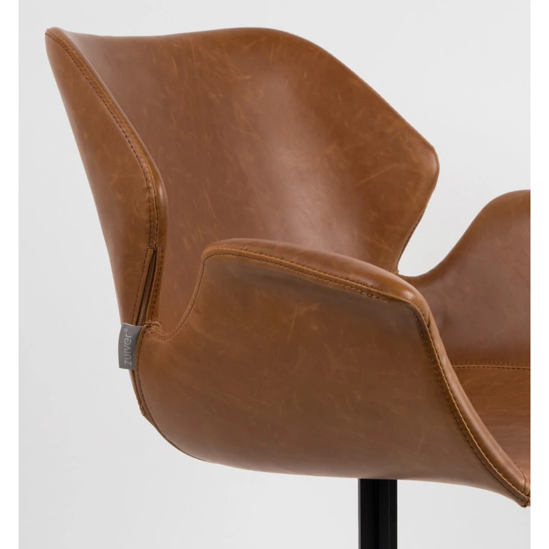 Lot 2 Fauteuils Design Cuir PU Nikki - Zuiver 8 Lot 2 Fauteuils Design Cuir PU Nikki - Zuiver – Image 6