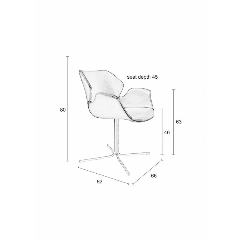 Lot 2 Fauteuils Design Cuir PU Nikki - Zuiver 11 Lot 2 Fauteuils Design Cuir PU Nikki - Zuiver – Image 9