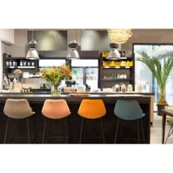 Lot De 2 Tabourets En Velours Franky 65 Cm - Dutchbone -Magasin À Domicile lot de 2 tabourets en velours franky 65 cm dutchbone 1