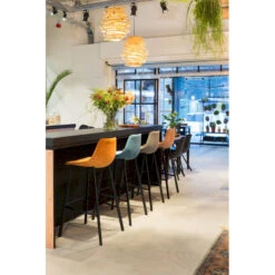 Lot De 2 Tabourets En Velours Franky 80 Cm - Dutchbone -Magasin À Domicile lot de 2 tabourets en velours franky 80 cm dutchbone 11