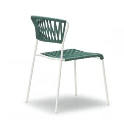 Lot De Deux - Chaise Extérieur En Corde Cadre Blanc LISA -Magasin À Domicile lot deux chaise exterieur corde cadre blanc lisa 2