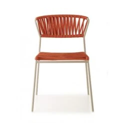 Lot De Deux - Chaise Extérieur En Corde Cadre Beige LISA -Magasin À Domicile lot deux chaise exterieur en corde cadre beige lisa 2