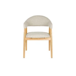 Lot De Deux - Fauteuil Bois Et Tissu - INDY -Magasin À Domicile lot deux fauteuil bois et tissu indy 4