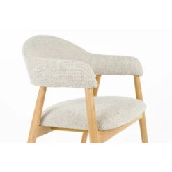 Lot De Deux - Fauteuil Bois Et Tissu - INDY -Magasin À Domicile lot deux fauteuil bois et tissu indy 9