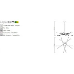 Lustre Design 5 Lampes Led Star Xxl Dimmable - Mantra -Magasin À Domicile lustre design 5 lampes led star xxl dimmable mantra 2