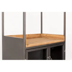 Meuble Bar à Vin En Bois Et Métal Damian - Boite à Design -Magasin À Domicile meuble bar a vin en bois et metal damian boite a design 4