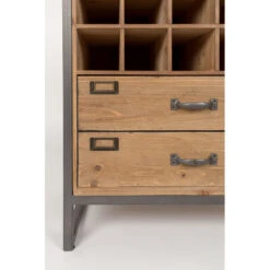 Meuble Bar à Vin En Bois Et Métal Edgar - Boite à Design -Magasin À Domicile meuble bar a vin en bois et metal edgar boite a design 6