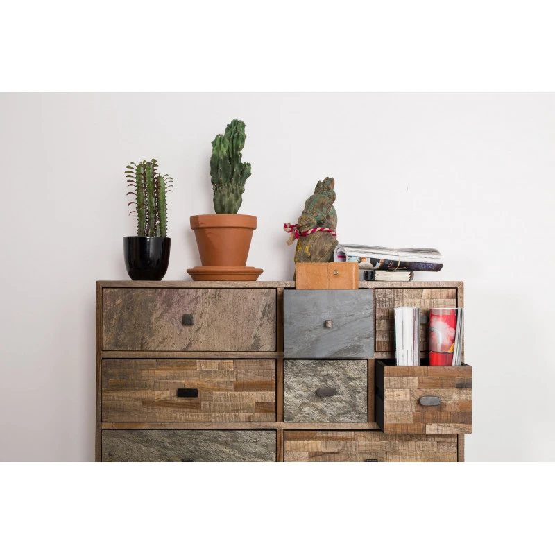 Meuble De Rangement à Tiroir En Teck Recyclé SAN - Boite à Design 13 Meuble De Rangement à Tiroir En Teck Recyclé SAN - Boite à Design – Image 11