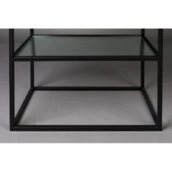 Meuble De Rangement Small Boli Métal Noir Et Verre - Dutchbone -Magasin À Domicile meuble de rangement small boli metal noir et verre dutchbone 7