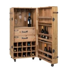 Meuble Desserte à Vin En Bois Lico - Dutchbone -Magasin À Domicile meuble desserte a vin en bois lico dutchbone 2