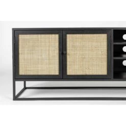 Meuble TV Buffet Bois Et Rotin Guuji 21 Meuble TV Buffet Bois Et Rotin Guuji -Magasin À Domicile meuble tv buffet bois rotin guuji 7