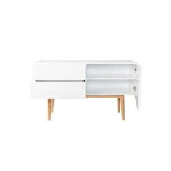 Meuble TV Et Buffet Design High On Wood 1 Portes Et 2 Tiroirs Zuiver -Magasin À Domicile meuble tv et buffet design high on wood 1 portes et 2 tiroirs zuiver 4