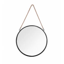Miroir Rond 40 Cm Avec Corde Nina