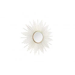 Miroir Rond 60 Cm Métal Et Or Sunny -Magasin À Domicile miroir rond 60 cm metal et or sunny 3